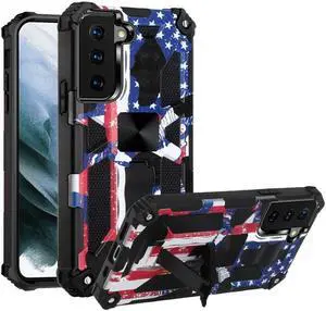 Tough Ultra Rugged Hybrid Case for Samsung Galaxy S22 5G - Camouflage Flag