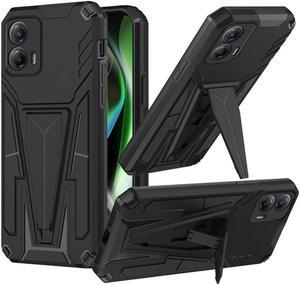 Military Grade Transformer Hybrid Case with Kickstand for Motorola Moto G 5G 2023 - Black