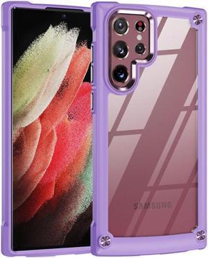 Tough Shield Snap-on Transparent Case for Samsung Galaxy S23 Ultra - Purple