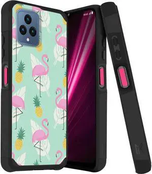 MetKase Drop Tested Air Cushion Hybrid Case for T-Mobile REVVL 6 5G - Flamingo