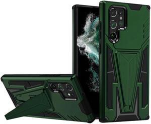 Military Grade Transformer Hybrid Case with Kickstand for Samsung Galaxy S23 Ultra - Green