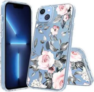 Fusion Shield Tough Snap-on Case for iPhone 14 - Pink Roses