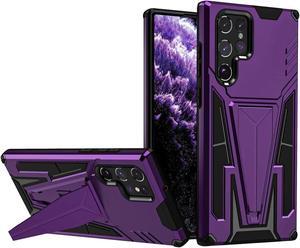 Military Grade Transformer Hybrid Case with Kickstand for Samsung Galaxy S23 Ultra - Purple