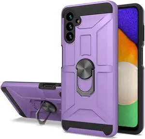 Dynamic Dual Layer Hybrid Case with Ring Holder for Samsung Galaxy A13 5G - Purple