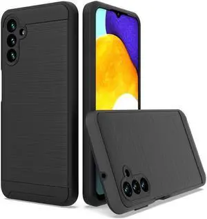 Brushed Textured Hybrid Armor Case for Samsung Galaxy A13 5G - Black
