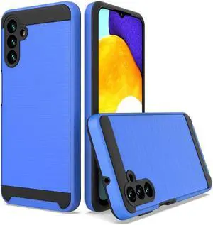 Brushed Textured Hybrid Armor Case for Samsung Galaxy A13 5G - Blue