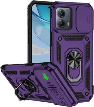 Military Grade Hybrid Case with Ring Grip and Camera Lens Protector for Motorola Moto G 5G 2023 - Purple Military Grade Hybrid Case with Ring Grip and Camera Lens Protector for Motorola Moto G 5G 2023 - Purple