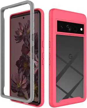 Transparent Hybrid Case for Google Pixel 7 Pro - Pink