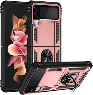 Ring Holder Hybrid Case for Samsung Galaxy Z Flip 3 5G - Rose Gold