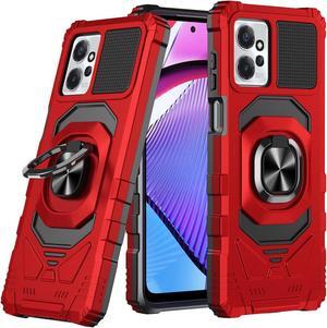 Robotic Series Hybrid Case with Ring Grip for Motorola Moto G Power 5G 2023 - Red