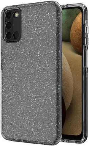 Full Glitter Hybrid Protective Case for Samsung Galaxy A03s - Black