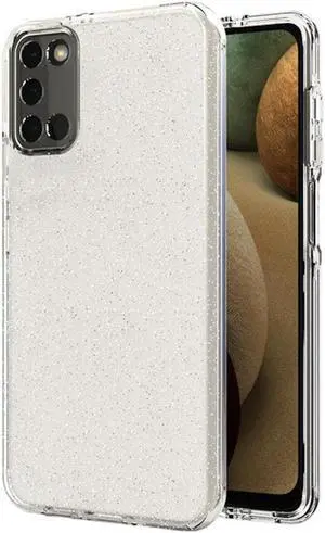 Full Glitter Hybrid Protective Case for Samsung Galaxy A03s - Clear