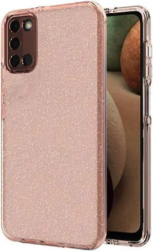 Full Glitter Hybrid Protective Case for Samsung Galaxy A03s - Rose Gold