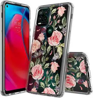 Fusion Shield Tough Snap-on Case for Motorola Moto G Stylus 5G 2021 - Butterfly Rose