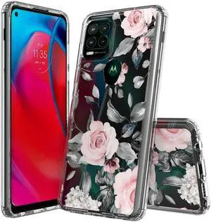 Fusion Shield Tough Snap-on Case for Motorola Moto G Stylus 5G 2021 - Pink Roses