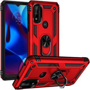 Military Grade Finger Loop Case with Ring Holder for Motorola Moto G Pure / Moto G Power 2022 - Red