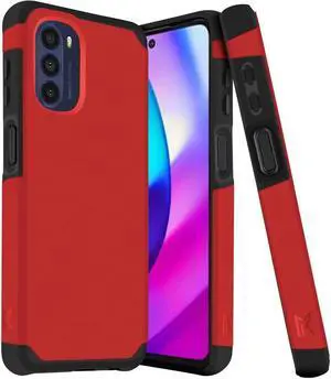 MetKase Drop Tested Air Cushion Hybrid Case for Motorola Moto G 5G 2022 - Flame Scarlet