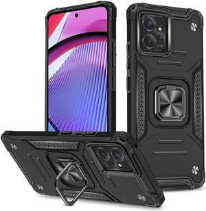 Robust Series Dual Layer Hybrid Case with Ring Grip for Motorola Moto G Power 5G 2023 - Black