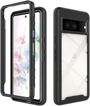Transparent Hybrid Case for Google Pixel 7 - Black