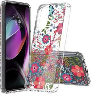 Tough Shield Snap-on Case for Motorola Moto G 5G 2022 - Flowers