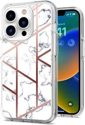 Marble Series Dual Layer Designer Case for iPhone 14 Plus - White Marble Series Dual Layer Designer Case for iPhone 14 Plus - White
