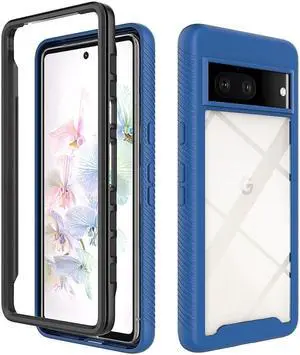Transparent Hybrid Case for Google Pixel 7 - Blue