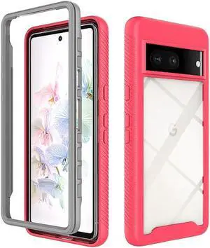 Transparent Hybrid Case for Google Pixel 7 - Pink