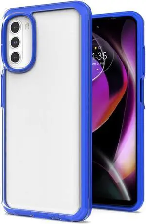 Translucent Series Hybrid Case for Motorola Moto G 5G 2022 - Blue
