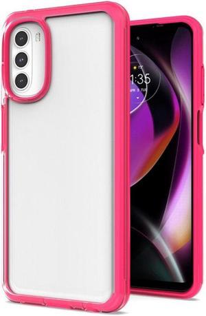 Translucent Series Hybrid Case for Motorola Moto G 5G 2022 - Hot Pink