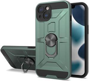 Dynamic Dual Layer Hybrid Case with Ring Stent Finger Loop for iPhone 13 - Army Green