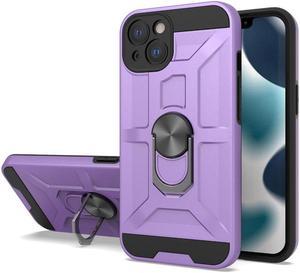 Dynamic Dual Layer Hybrid Case with Ring Stent Finger Loop for iPhone 13  Purple