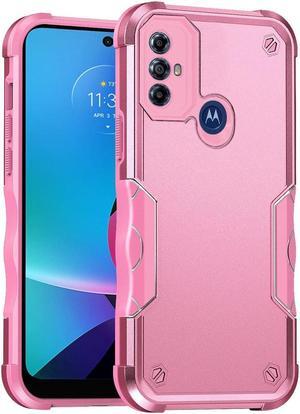 Military Grade Shockproof Hybrid Armor Case for Motorola Moto G Play 2023 - Pink