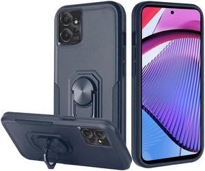 Military Grade TUFF Hybrid Armor Case with Ring Grip for Motorola Moto G Power 5G 2023 - Blue