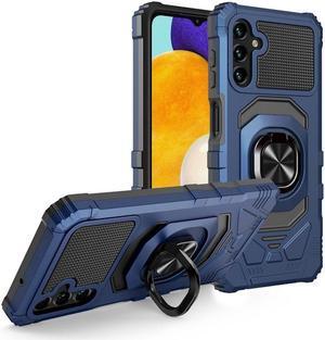 Military Grade Robotic Series Hybrid Case with Ring Grip for Samsung Galaxy A15 5G - Blue