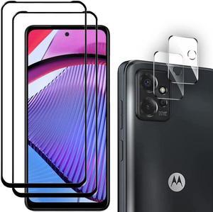 2+2 Combo Pack 2-Pack Full Edged Tempered Glass Screen Protector + 2-Pack Camera Lens Protector for Motorola Moto G Power 5G 2023