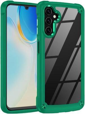 Military Grade Tough Shield Snap-on Transparent Case for Samsung Galaxy A15 5G - Green