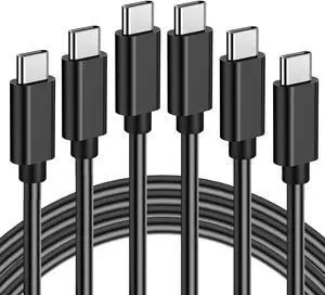 3-Pack 4 Ft. High-Speed USB-C to USB-C Charge & Sync Cable - Black
