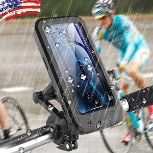 Waterproof Bicycle & Motorcycle Handlebar Phone Holder - Black