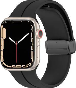 Premium Silicone Band with Magnetic Buckle for Apple Watch 41mm / 40mm / 38mm - Black