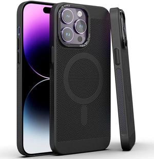 Perforated Heat Dissipation Case with MagSafe for iPhone 15 Pro - Black