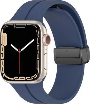 Premium Silicone Band with Magnetic Buckle for Apple Watch 41mm / 40mm / 38mm - Blue