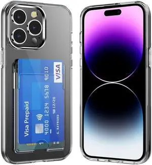 Optical Grade Clear Case with Card Slot for iPhone 15 Pro Max