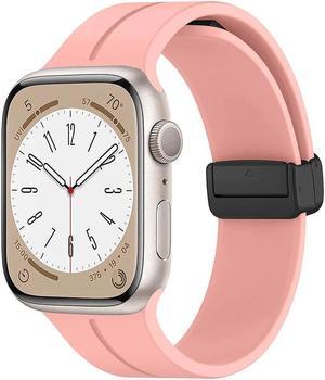 Premium Silicone Band with Magnetic Buckle for Apple Watch 41mm / 40mm / 38mm - Pink