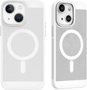 Perforated Heat Dissipation Case with MagSafe for iPhone 15 Plus - White