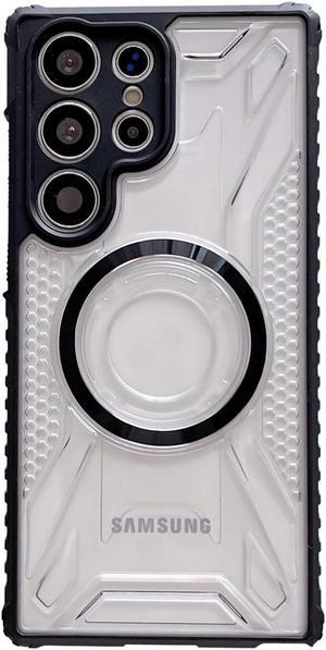 Fusion Evo Transparent Case with MagSafe Magnetic Ring for Samsung Galaxy S23 Ultra - Black