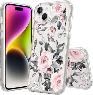 Fusion Shield Tough Snap-on Case for iPhone 15 Plus - Pink Roses