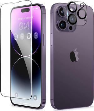 Tempered Glass Screen Protector + Camera Lens Protector for iPhone 15 Pro