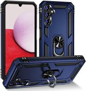 Military Grade Hybrid Case with Ring Grip for Samsung Galaxy A14 5G - Blue