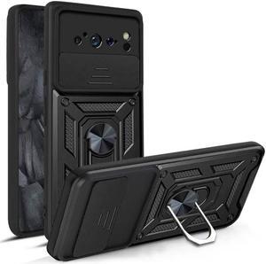 Elite Series Hybrid Case with Ring Grip and Camera Lens Cover for Google Pixel 8 Pro - Black