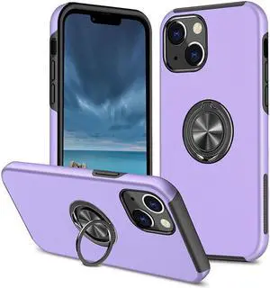 360 Rotating Ring Grip Hybrid Case for iPhone 15 - Purple